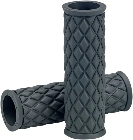 Biltwell Alumicore TPV Rubber Grip Sleeves in Gray Finish (6706-0501)