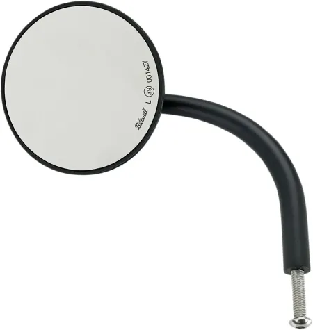 Biltwell Utility Round Mirror Perch Mount in Black Finish (6503-400-131)