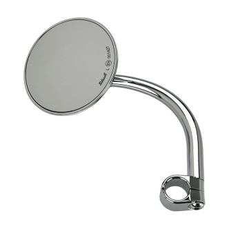 Biltwell Utility Round Mirror With 7/8 Inch Clamp-On in Chrome Finish (Sold Each) (6503-578-531)