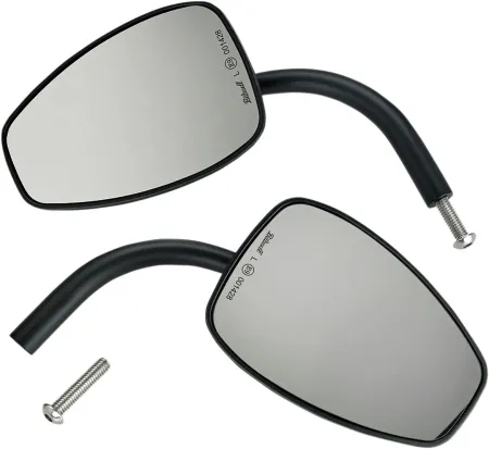 Biltwell Utility Teardrop Mirror With Perch Mount in Black Finish (Pair) (6504-400-132)