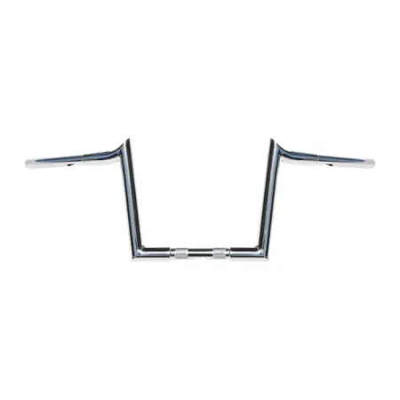 Wild 1 10 Inch Rise Chubby Reaper Handlebars in Chrome For 1982-2020 Harley Davidson Models (Excluding 88-11 Springers & 82-20 Touring Models) (WO580)