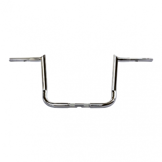 Wild 1 12 Inch Rise Chubby Reaper Handlebars in Chrome For 1982-2020 Harley Davidson FLT/Touring Models With Batwing Fairing (WO592)