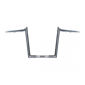Wild 1 12 Inch Rise Chubby Reaper Handlebars in Chrome For 1982-2020 Harley Davidson Models (Excl. 88-11 Springers & 82-20 Touring Models) (WO582)