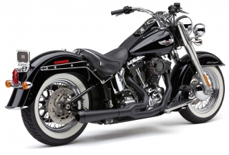 Cobra El Diablo 2 Into 1 Exhaust System In Black For Harley Davidson 2007-2011 Softail Models (6484B)