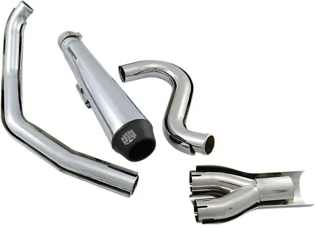 Cobra El Diablo 2 Into 1 Exhaust System In Chrome For Harley Davidson 1986-2008 Softail Models (6485)