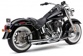 Cobra El Diablo 2 Into 1 Exhaust System In Chrome For Harley Davidson 1986-2008 Softail Models (6485)