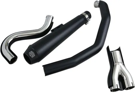 Cobra El Diablo 2 Into 1 Exhaust System In Black For Harley Davidson 1986-2008 Softail Models (6485B)