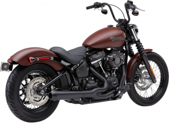 Cobra El Diablo 2 Into 1 Exhaust System In Black For Harley Davidson 2018-2023 Softail FLHC/S Heritage Classic & FLSB Sport Glide Models (6479B)