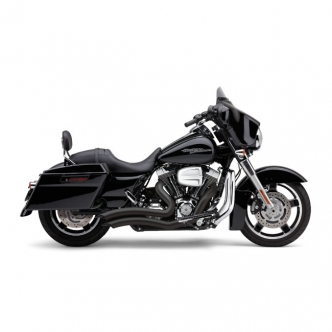 Cobra Speedster Short Swept Exhaust In Black For Harley Davidson 2017-2023 Touring Models (6231B)