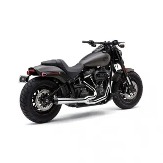 Cobra El Diablo 2 Into 1 Exhaust System In Chrome For Harley Davidson 2018-2024 Softail FLFB/S Fatboy, FXBR/S Breakout Models (6475)