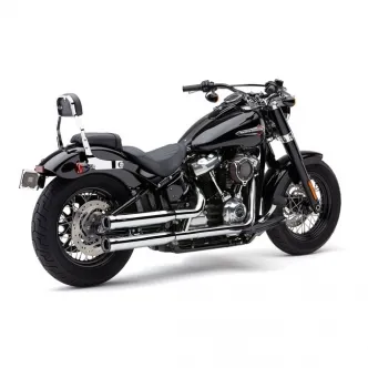 Cobra 3 Inch Race Pro Tip Slip-On Mufflers In Chrome Finish For Harley Davidson 2018-2024 Softail FLHC/S Heritage Classic & FLDE Deluxe Models (6058)
