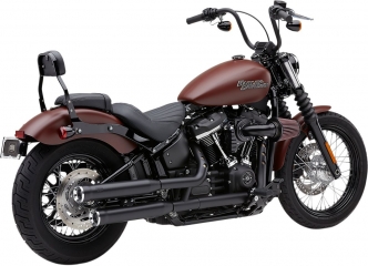 Cobra 3 Inch Race Pro Tip Slip-On Mufflers In Black For Harley Davidson 2018-2023 Softail FLHC/S Heritage Classic & FLDE DeLuxe Models (6058B)