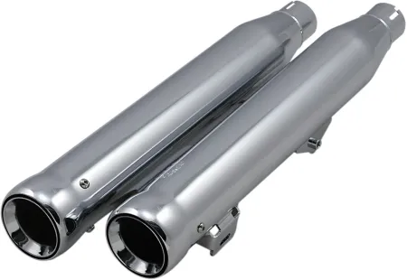 Cobra 3 Inch Neighbour Hater Slip-On Mufflers In Chrome Finish For Harley Davidson 2008-2017 FXDF Fat Bob, 2010-2017 FXDWG & 2016-2017 FXDLS Models (6049)