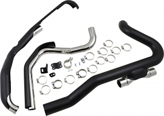 Cobra Pro Chamber Headpipes In Black For Harley Davidson 2017-2023 Tri Glide Ultra Classic Models (6256RB)