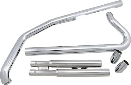 Cobra Speedster Slashdown 2 Into 2 Exhaust System In Chrome For Kawasaki 2004-2010 Vulcan 2000 Models (4823)