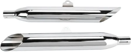 Cobra Slashcut Slip-On Mufflers In Chrome For Yamaha 2004-2009 XVS 1100 Models (2173SC)