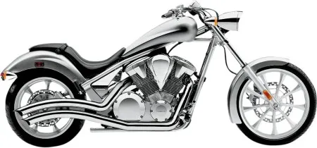 Cobra  Speedster Swept Exhaust In Chrome For Honda 2010-2018 VT 1300 Models (1233)