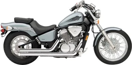 Cobra Streetrod 2 Into 2 Straight-Cut Exhaust System In Chrome For Honda 1988-2007 VT 600 Models (1721T)