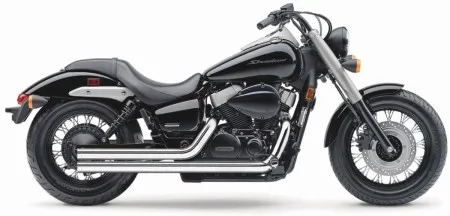 Cobra Streetrod 2 Into 2 Straight-Cut Exhaust System In Chrome For Honda 2000-2007 VT 750 DC Models (1724T)