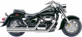 Cobra Speedster Longs 2 Into 2 Exhaust System With Straight Cut Ends In Chrome Finish For Suzuki 2005-2009 C 90 Boulevard & VL 1500 LC Intruder Models (3920T)