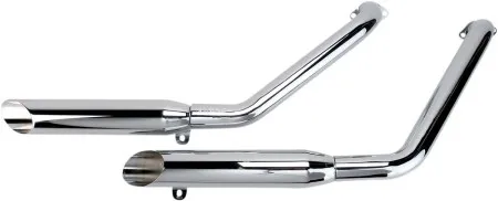 Cobra Classic Slashcut 2 Into 2 Exhaust System In Chrome For Honda 1989-2007 VT 1100 C Shadow Models (1370SC)