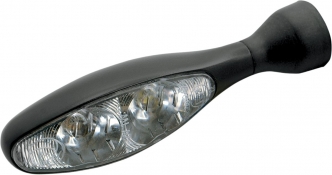 Kellermann Micro 1000 PL Led Turn/Position Light Front in Black Finish With Clear Lenses (Sold Singly) (141.200)