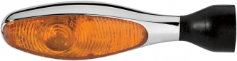 Kellermann Micro 1000 Halogen Rear Turn Signal in Chrome Finish With Amber Lenses (Sold Singly) (123.100)
