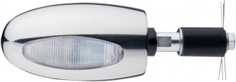 Kellermann BL 1000 White Halogen Bar End Indicator in Polished Finish With Clear Lenses (Sold Singly) (128.300)