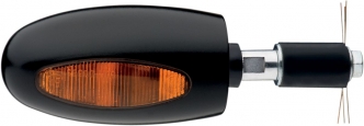 Kellermann BL 1000 Halogen Bar End Indicator in Brass Black Finish With Amber Lens (Sold Singly) (124.700)