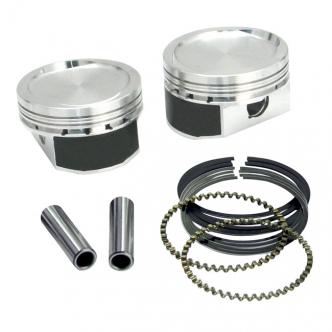 S&S 883-1200 Conversion Piston Kit +.010 Inch Size For 1986-2022 XL883/1100 Sportster Models (106-5549)