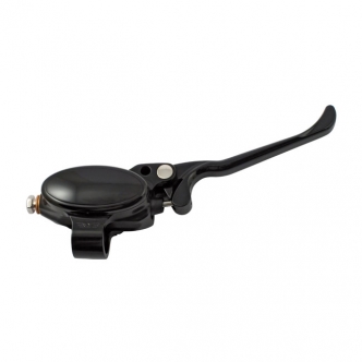 Rebuffini Ellipse 9/16 Inch Bore Hydraulic Brake Master Cylinder in Black Finish TUV Approved (000151N/T)