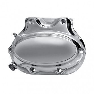 Rebuffini Ellipse 5 Speed Hydraulic Transmission End Cover in Chrome Finish For 1987-2006 Softail, 1987-2006 FLT, 1991-2005 Dyna Models (000189C)