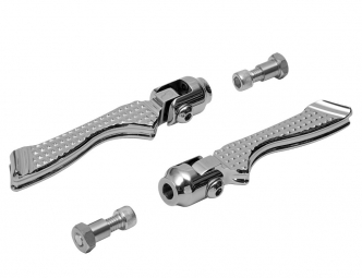 Rebuffini Knurled Mini Passenger Pegs in Chrome Finish For 2000-2017 Softail Models (000597C)