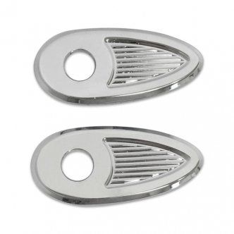 Kodlin Fender Strut Turn Signal Hole Covers In Chrome Finish (K68485)