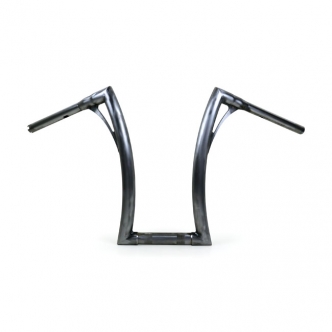 Kodlin Flow-Bar Super Fat TUV Approved Extra Tall Handlebar In Raw Finish For Harley Davidson 2018-2023 M8 Softail Models With 1-1/4 Inch Risers (K55279)