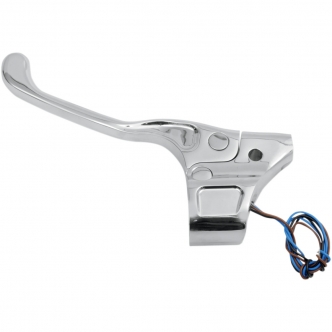 Performance Machine Contour Clutch Lever Assembly With Starter Interrupter Switch in Chrome Finish For 2007-2013 Style Models (0062-2046-CH)