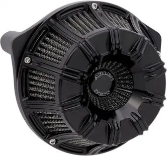 Arlen Ness 10 Gauge Inverted Sucker Air Cleaner Kit In Black For Harley Davidson 2018-2023 Softail, 2017-2023 Touring & 2017-2023 Trike Models (600-008)