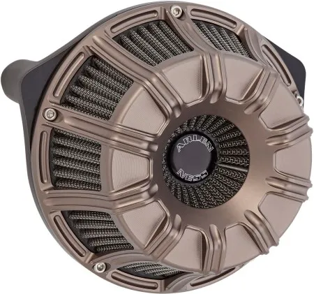 Arlen Ness 10-Gauge Inverted Series Air Cleaner Kit In Titanium For Harley Davidson 2018-2024 Softail, 2017-2025 Touring & Trike (Gen 1) M8 Models (600-012)