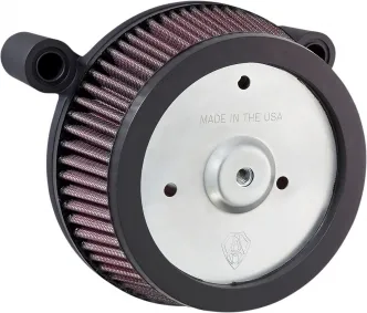 Arlen Ness Big Sucker Stage 1 Air Cleaner With Black Backing Plate For Harley Davidson 2016-2017 Softail, 2017 FXDLS & 2008-2016 Touring/Trike Models (E-Throttle) (18-560)