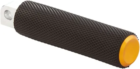 Arlen Ness Fusion Male-Mount Footpeg in Black Finish With Gold End Cap (Pair) (07-939)