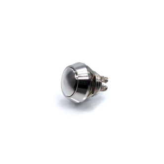 Motogadget M12 Threaded Replacement Push Button Switch in Stainless Steel Finish (9003045)