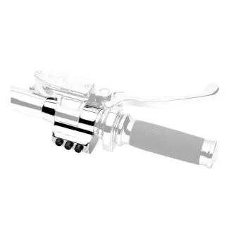 Performance Machine 3 Button Right Side Contour Switch Housing in Chrome Finish For Use With Hydraulic Master Cylinder Assembly (0062-2032-CH)