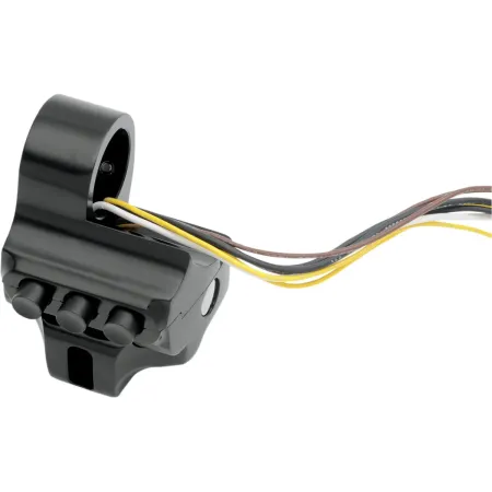 Performance Machine 4 Button Left Side Contour Switch Housing in Black Anodised Finish For Use With Hydraulic Clutch 1998-2013 FLT Models (0062-2041-B)