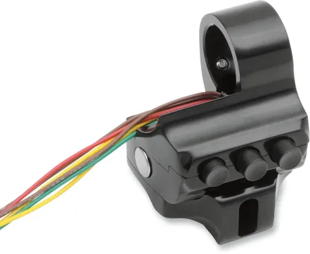 Performance Machine 4 Button Right Side Contour Switch Housing in Black Anodised Finish For Use With Hydraulic Clutch 1998-2013 FLT Models (0062-2040-B)