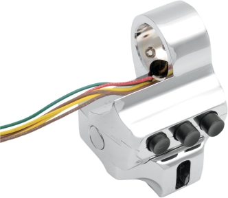 Performance Machine 4 Button Right Side Contour Switch Housing in Chrome Finish For 1998-2013 FLT Models (0062-2040-CH)