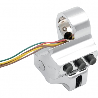 Performance Machine 4 Button Left Side Switch Housing in Polished Finish For 1998-2013 FLT Touring Models (0062-2041)