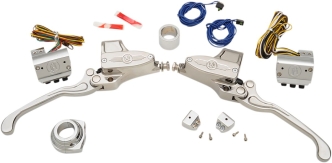Performance Machine 3 Button 9/16 Inch Handlebar Control Kit in Chrome Finish For Hydraulic Clutch 2000-2010 Softail, 1999-2011 Dyna And 1986-2013 XL Models (0062-4020-CH)
