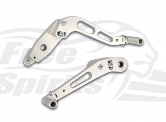 Free Spirits Reclining Pedals Kit in Silver Finish For Triumph Tiger 900 Models (306208S)