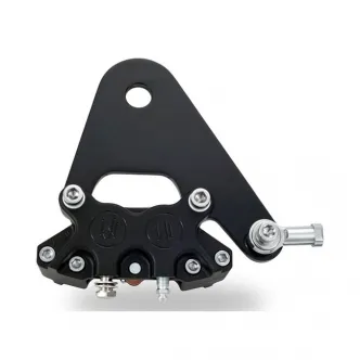 Performance Machine Rear 4 Piston 11.5 Inch Disc Caliper Bracket in Black Finish For 1 Inch Axle (0023-1586AG-1-B)