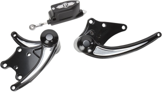 Performance Machine Contour Forward Controls Without Pegs in Contrast Cut Finish For 2000-2015 Softail Models (0035-0109-BM)